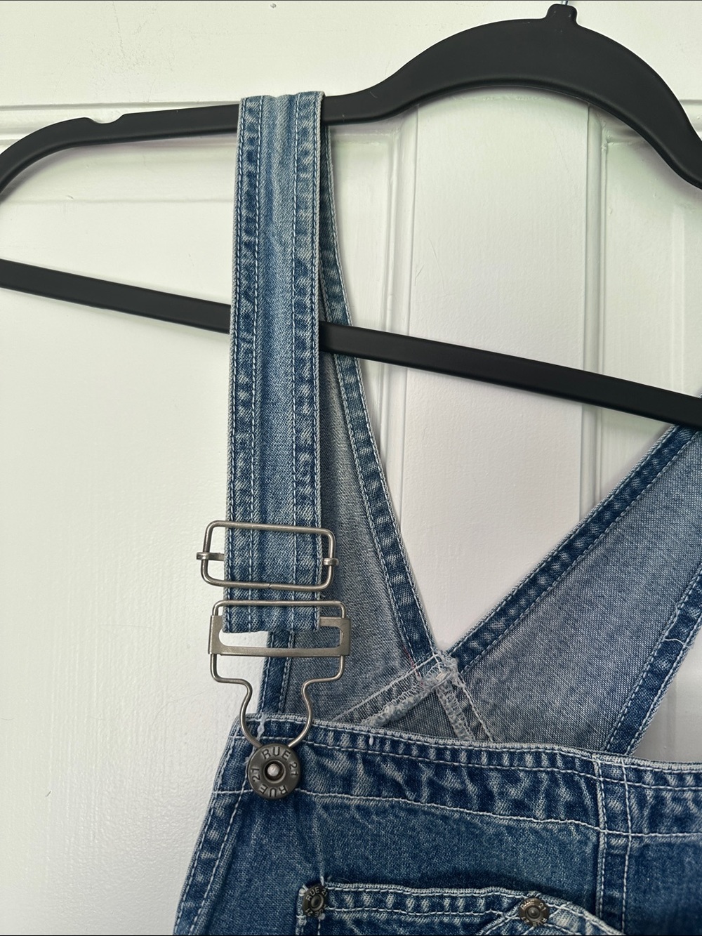 Rue21 gals Vintage 90’s Y2K 100% Cotton Denim Short Overalls Size M - Picture 8 of 14